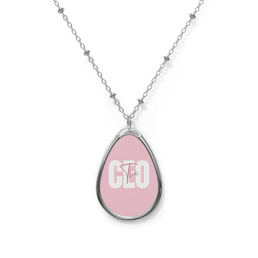 The CEO Pink Oval Necklace