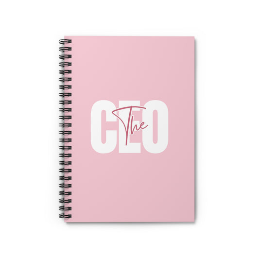 The CEO Pink Spiral Notebook - Ruled Line